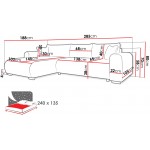 Γωνιακός καναπές Merkos-Beige