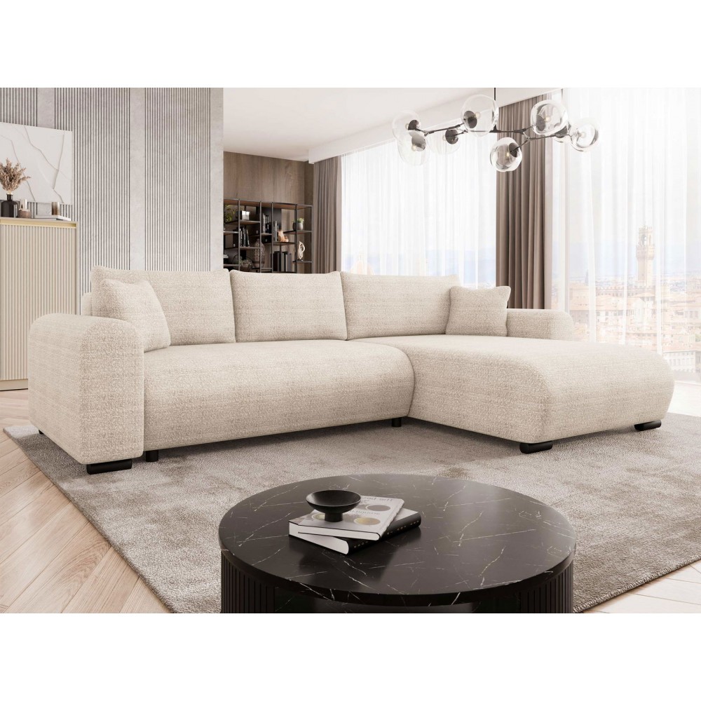 Γωνιακός καναπές Merkos-Beige