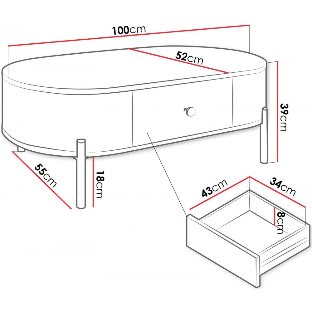 Τραπεζάκι σαλονιού Sepiroz