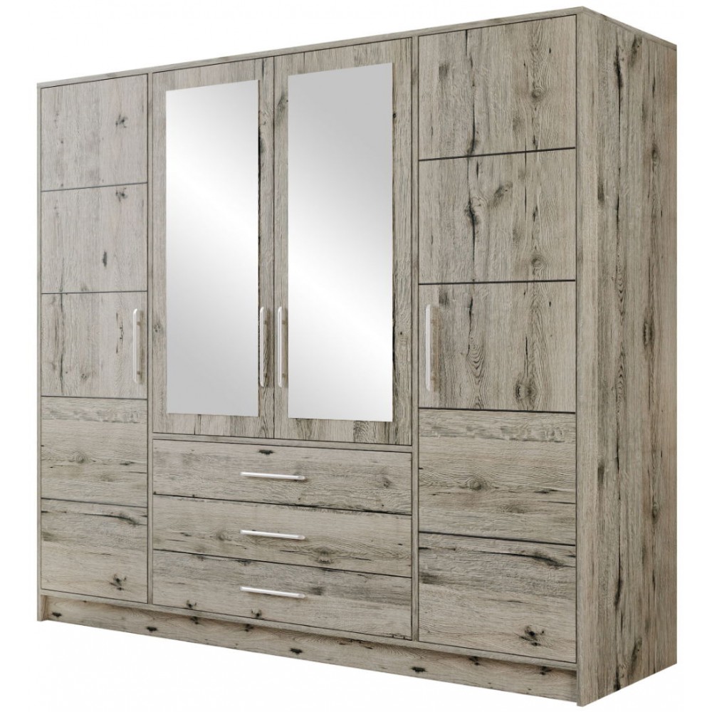 Ντουλάπα Bali 4D τετράφυλλη-Kafe Anoixto