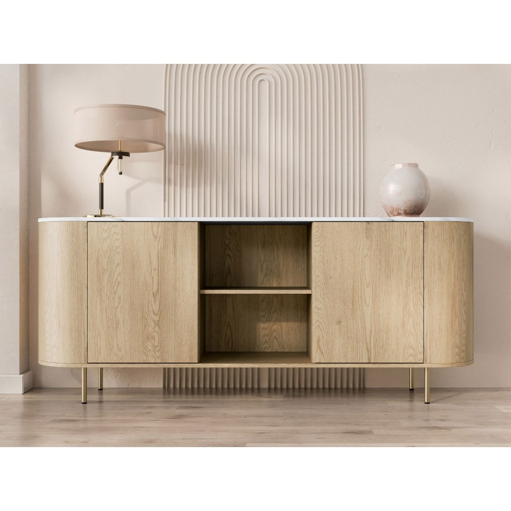 Μπουφές Lygrint II-leuko marmaro - xruso