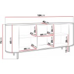 Μπουφές Lygrint II-leuko marmaro - xruso