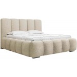 Επενδυμένο κρεβάτι Wizko-Beige-160 x 200