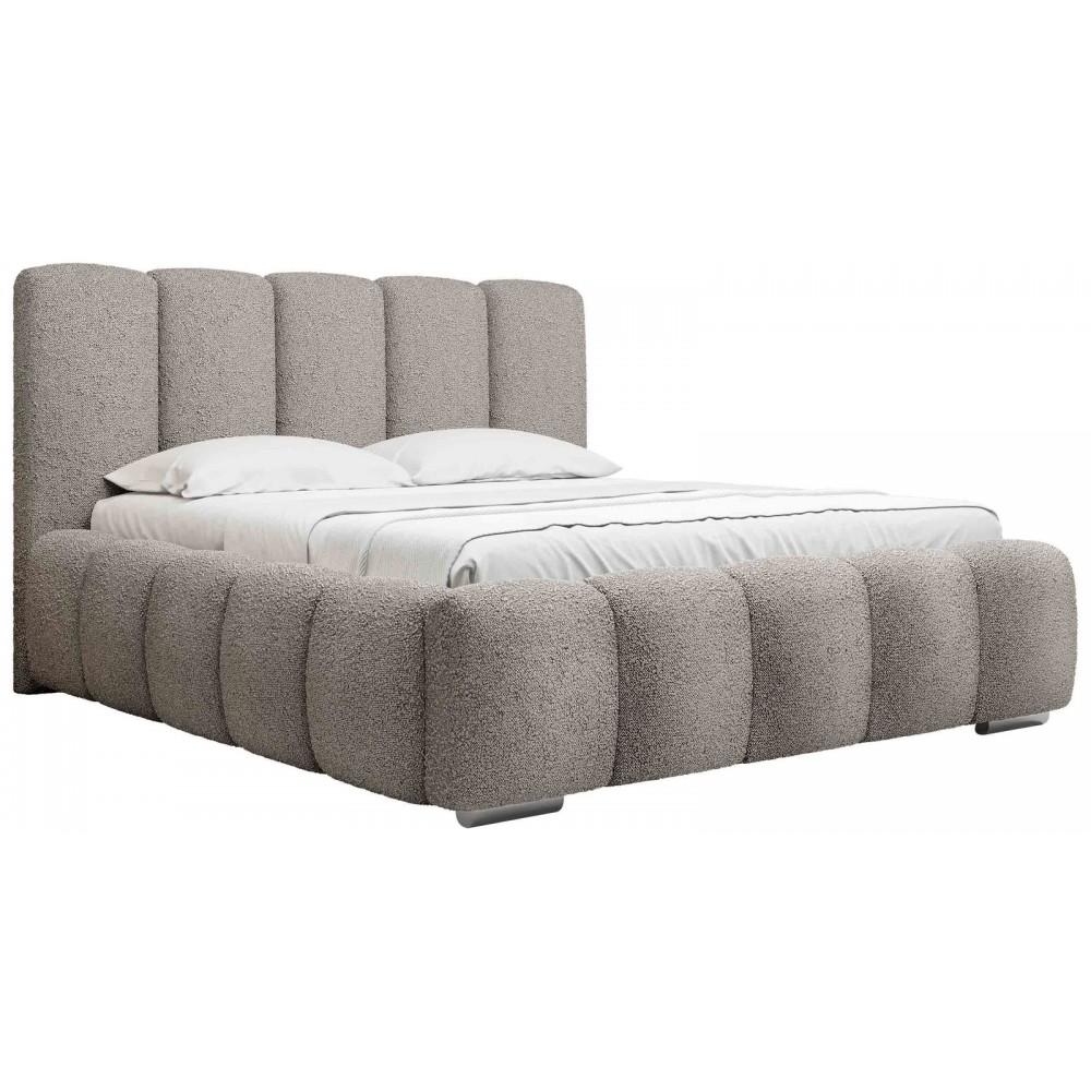 Επενδυμένο κρεβάτι Wizko-Gkri Skouro-140 x 200