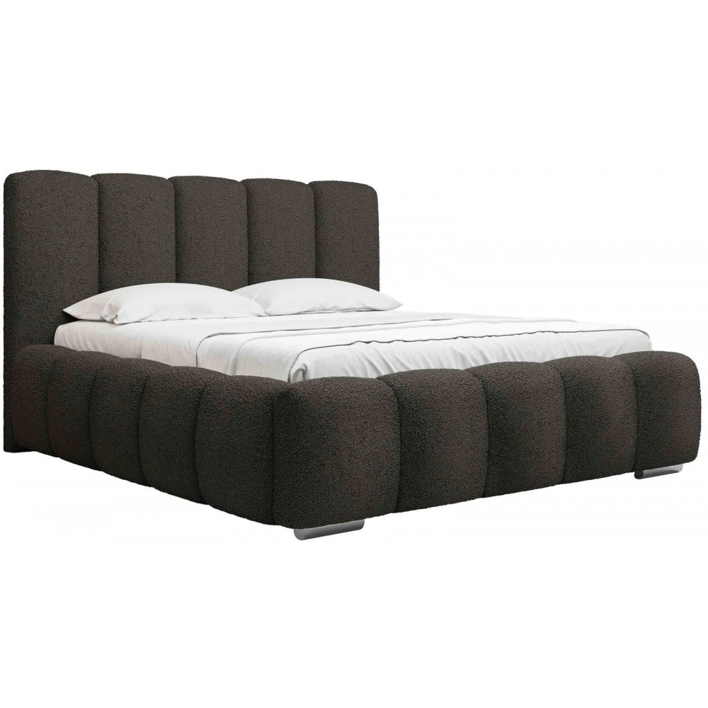 Επενδυμένο κρεβάτι Wizko-Grafitis-180 x 200