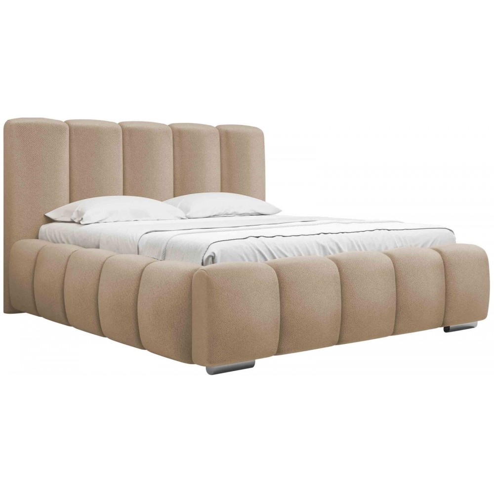 Επενδυμένο κρεβάτι Wizko-Mpez-140 x 200