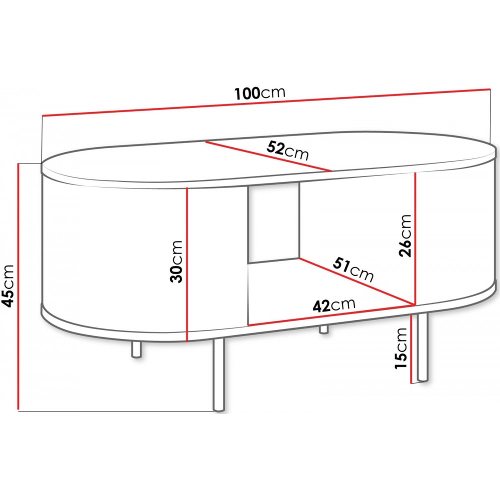 Τραπεζάκι σαλονιού Lygrint-mauro marmaro - mauro