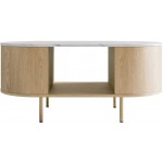 Τραπεζάκι σαλονιού Lygrint-leuko marmaro - xruso