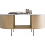 Τραπεζάκι σαλονιού Lygrint-leuko marmaro - xruso