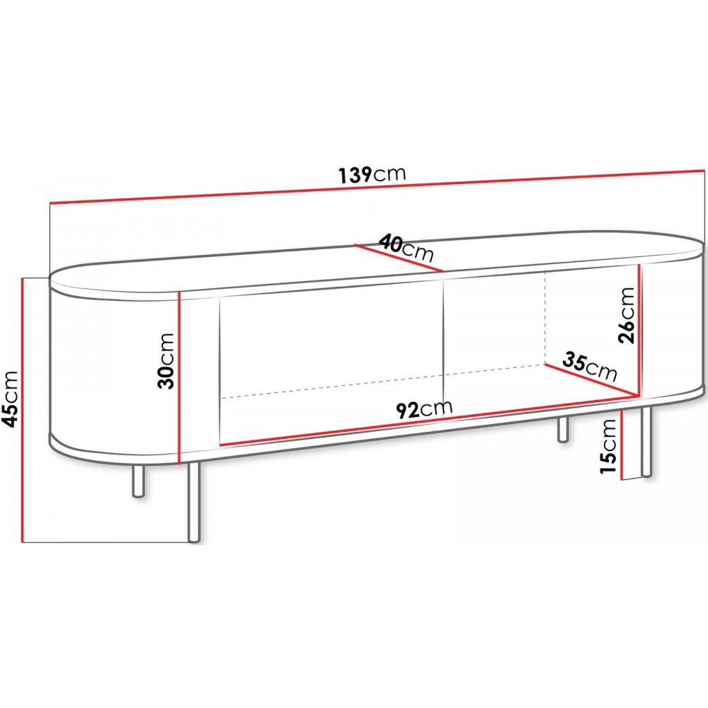Έπιπλο τηλεόρασης Lygrint I-mauro marmaro - mauro
