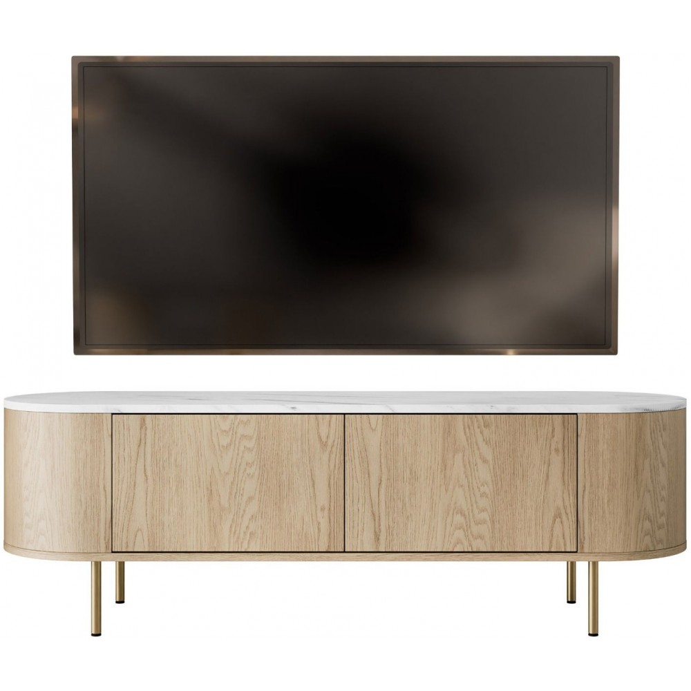 Έπιπλο τηλεόρασης Lygrint I-leuko marmaro - xruso