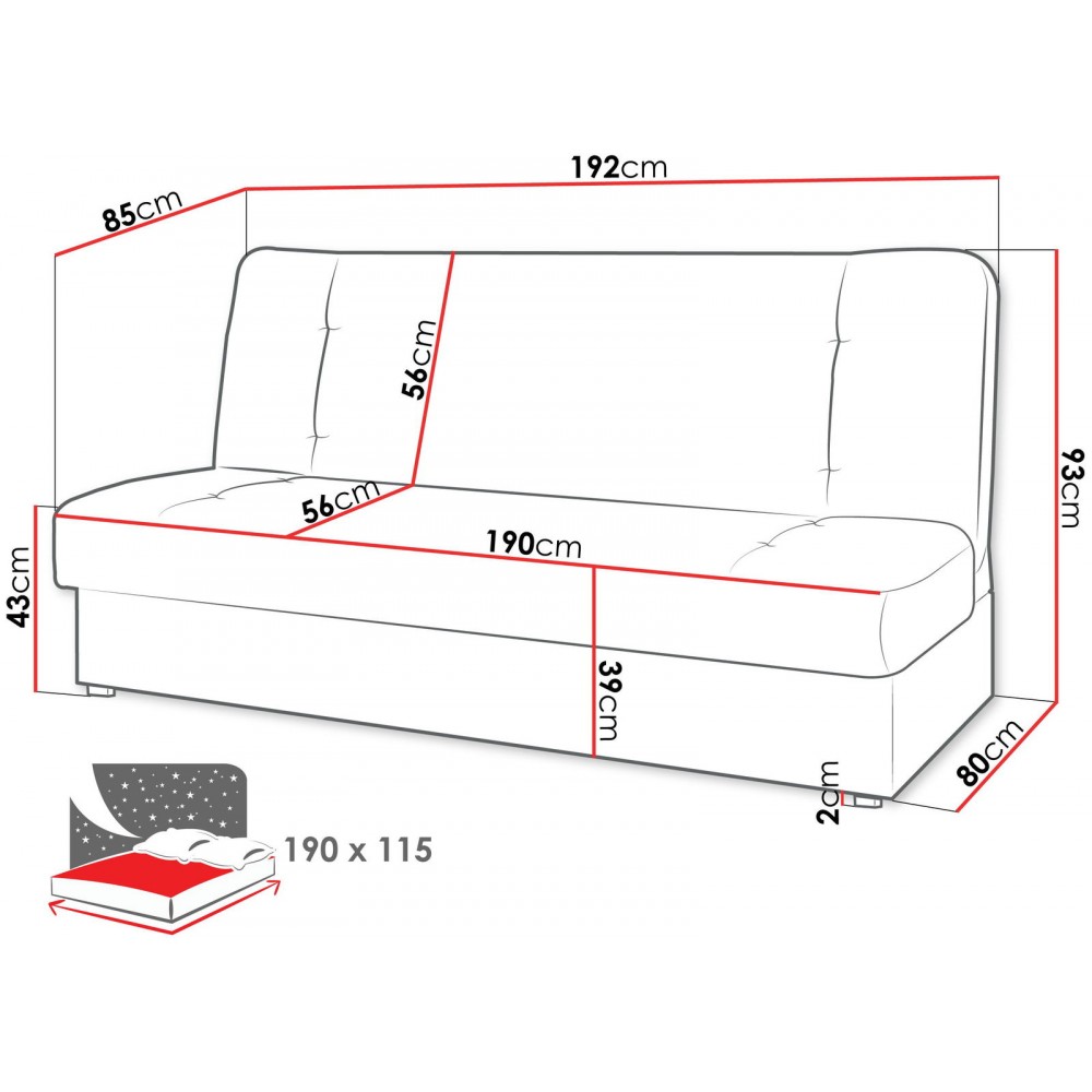 Καναπές κρεβάτι Zelka-Beige
