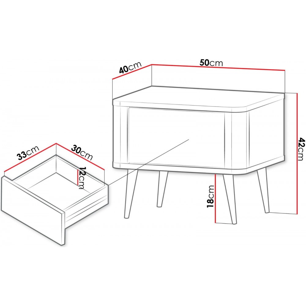 Κομοδίνο Marly Reg-Kafe