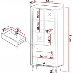 Βιτρίνα Marly Reg II 90x40x191