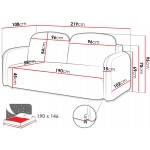 Καναπές - κρεβάτι Ravello -Kafe