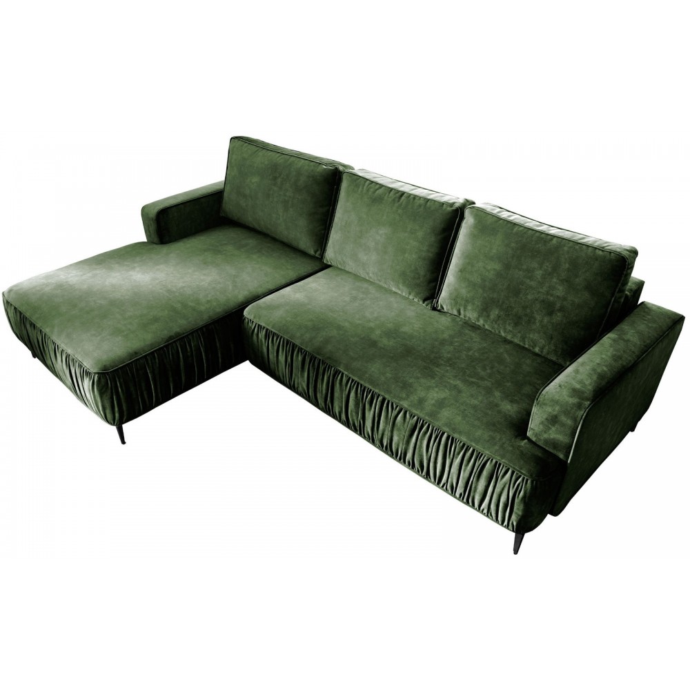 Γωνιακός καναπές Lavar-Prasino-Αριστερή