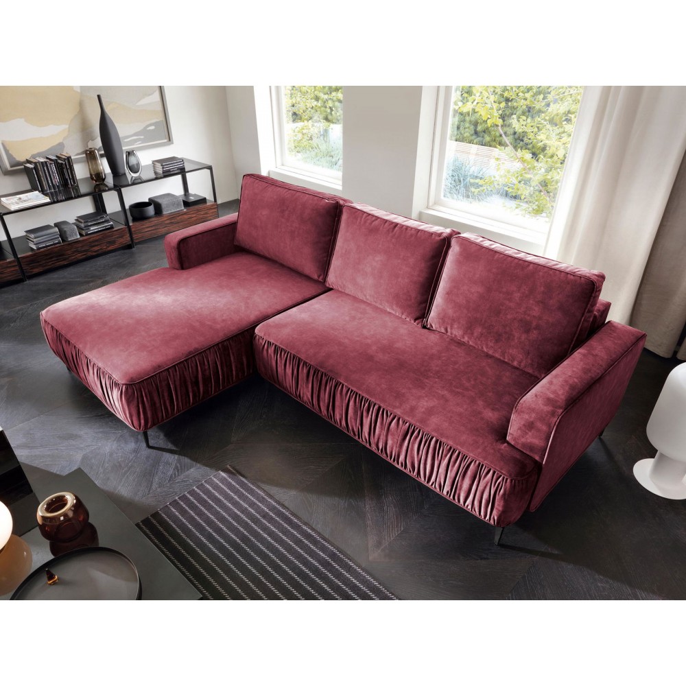 Γωνιακός καναπές Lavar-Roz-Αριστερή