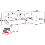 Γωνιακός καναπές Lavar-Mple-Αριστερή