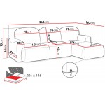 Γωνιακός καναπές Nabu  260x163x95