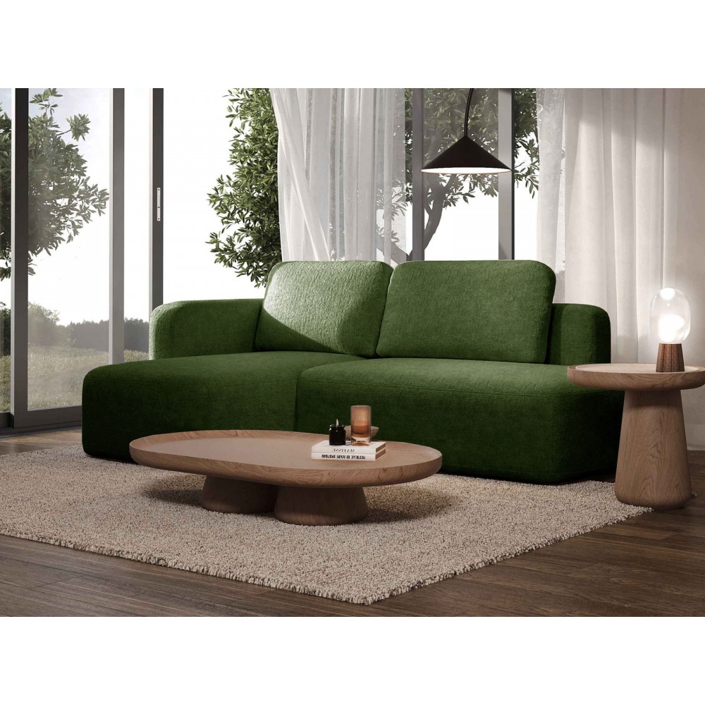 Γωνιακός καναπές Cozy-Prasino-Αριστερή