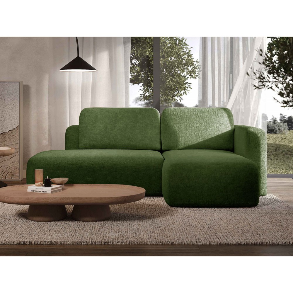 Γωνιακός καναπές Cozy-Prasino-Δεξιά