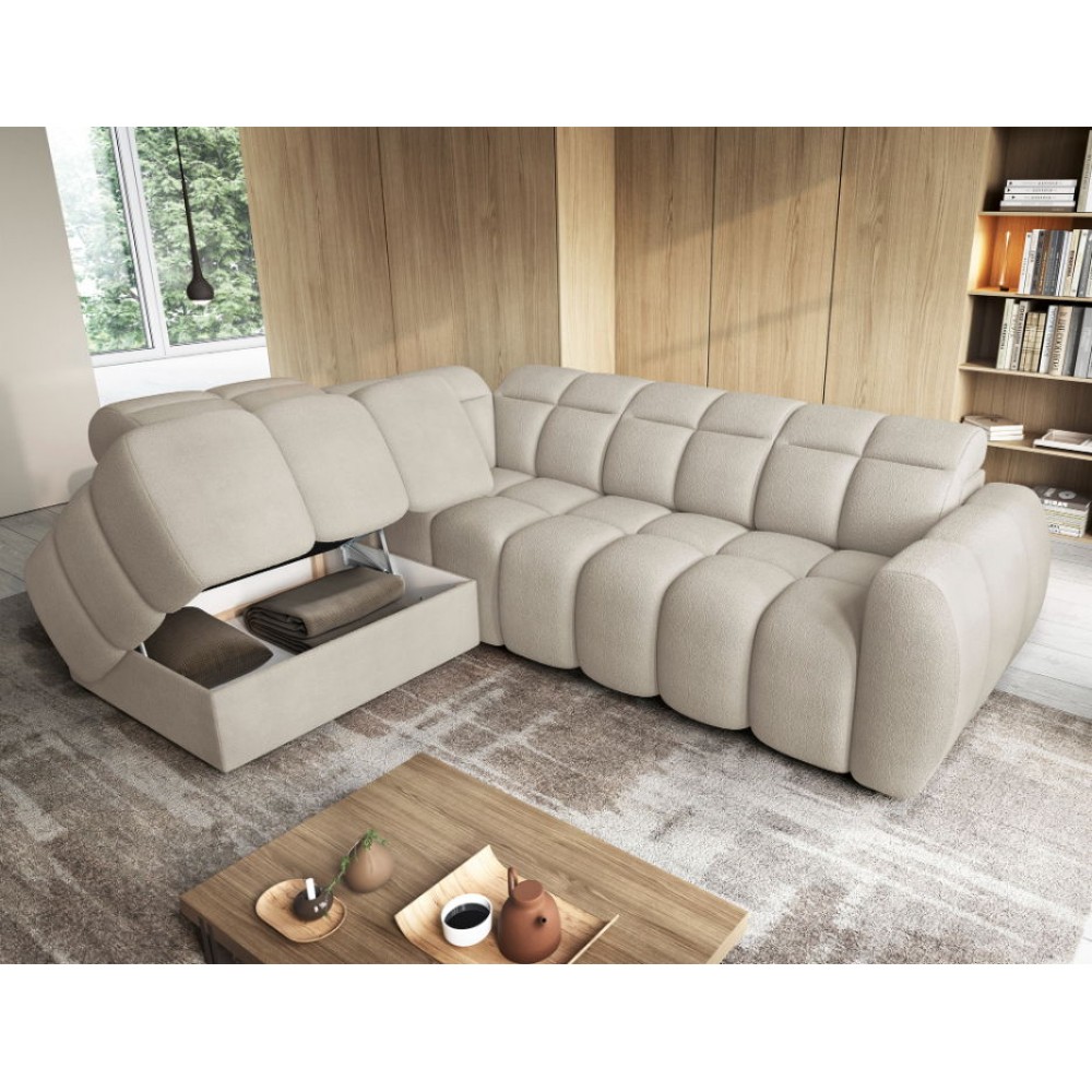 Γωνιακός καναπές Chicago-Beige-Αριστερή