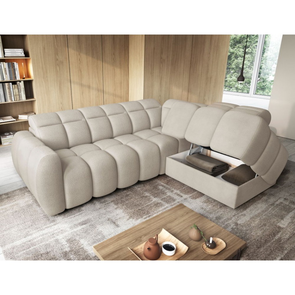 Γωνιακός καναπές Chicago-Beige-Δεξιά