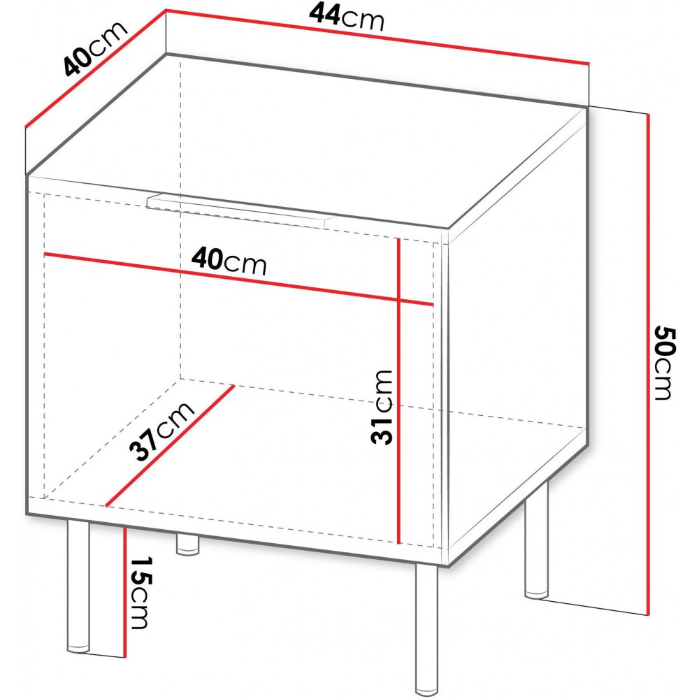 Σετ 2 κομοδίνα Almera