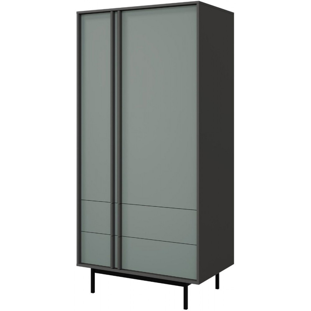 Ντουλάπα Alsy Reg δίφυλλη-Gkri Skouro