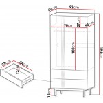 Ντουλάπα Alsy Reg δίφυλλη-Fusiko