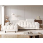 Γωνιακός καναπές Freyia-Leuko-Αριστερή