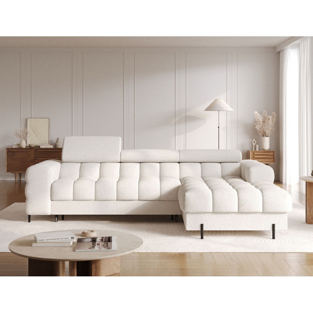 Γωνιακός καναπές Freyia-Leuko-Δεξιά