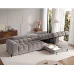 Γωνιακός καναπές Freyia-Gkri-Δεξιά