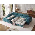 Γωνιακός καναπές Freyia-Petrol-Αριστερή