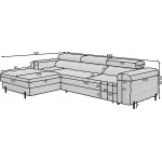 Γωνιακός καναπές Freyia-Mple-Αριστερή