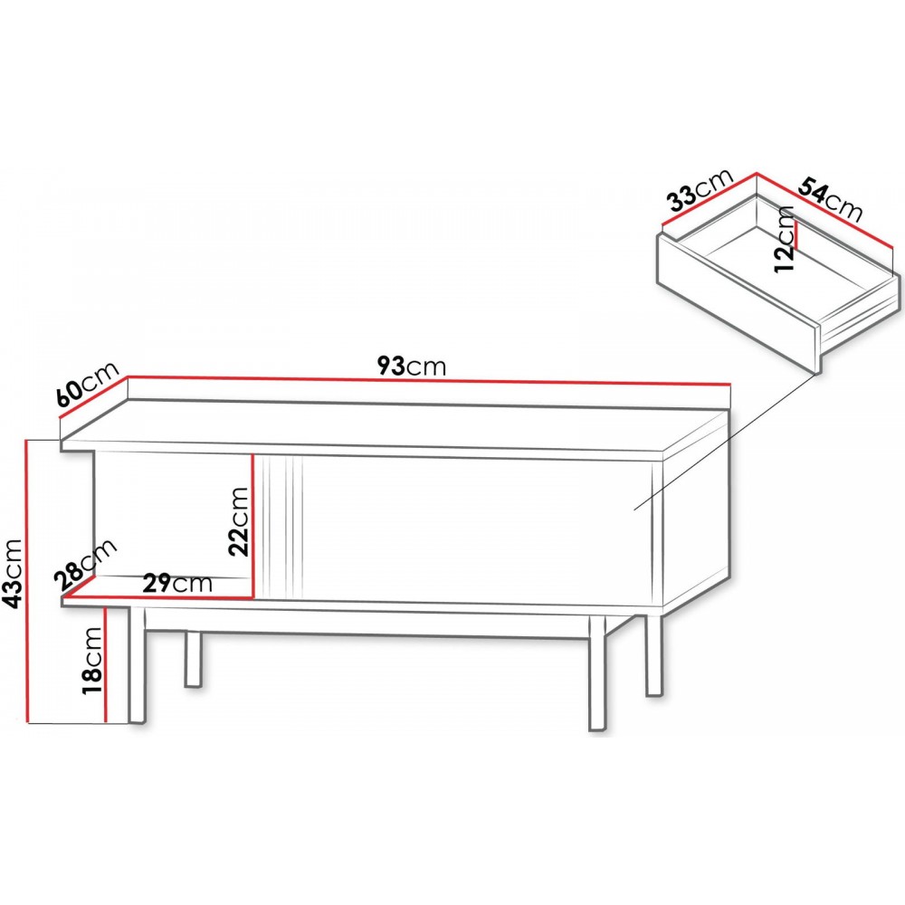 Τραπεζάκι σαλονιού Alsy Reg-Mpez Anoixto