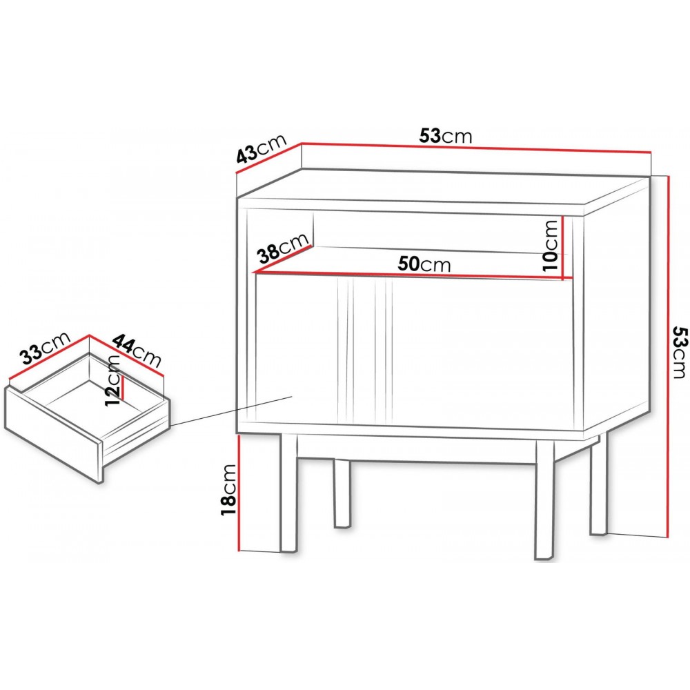 Κομοδίνο Alsy Reg-Mpez Anoixto