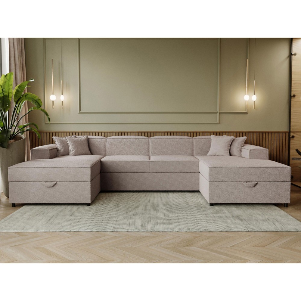 Γωνιακός καναπές Santos U-Silver Gray