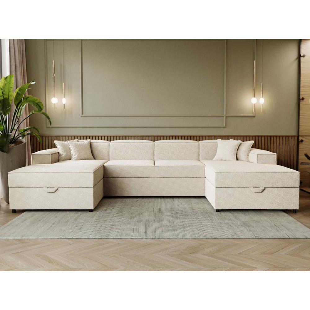 Γωνιακός καναπές Santos U-Beige