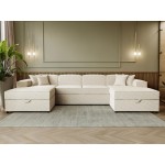 Γωνιακός καναπές Santos U-Beige