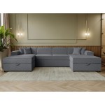 Γωνιακός καναπές Santos U-Gkri Skouro