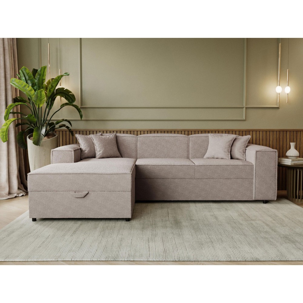 Γωνιακός καναπές Santos-Silver Gray-Αριστερή