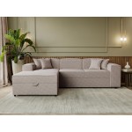 Γωνιακός καναπές Santos-Silver Gray-Αριστερή