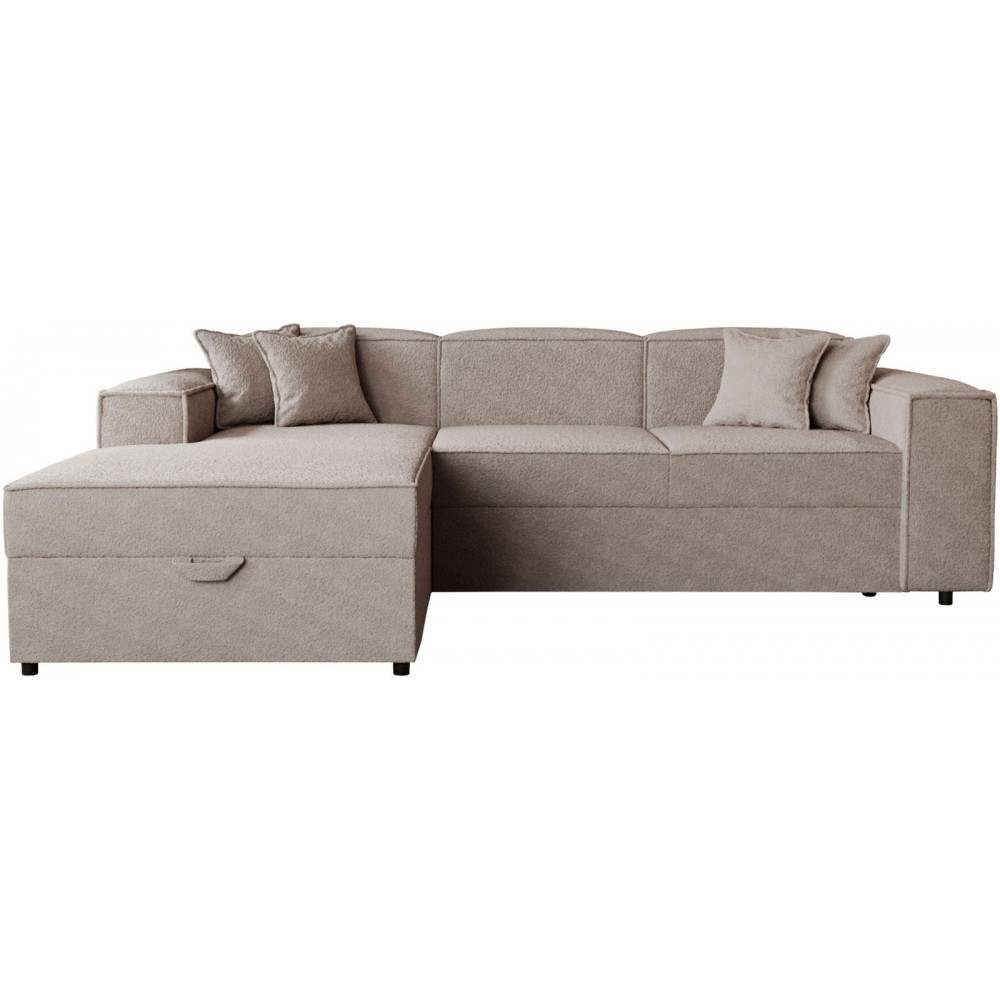 Γωνιακός καναπές Santos-Silver Gray-Αριστερή