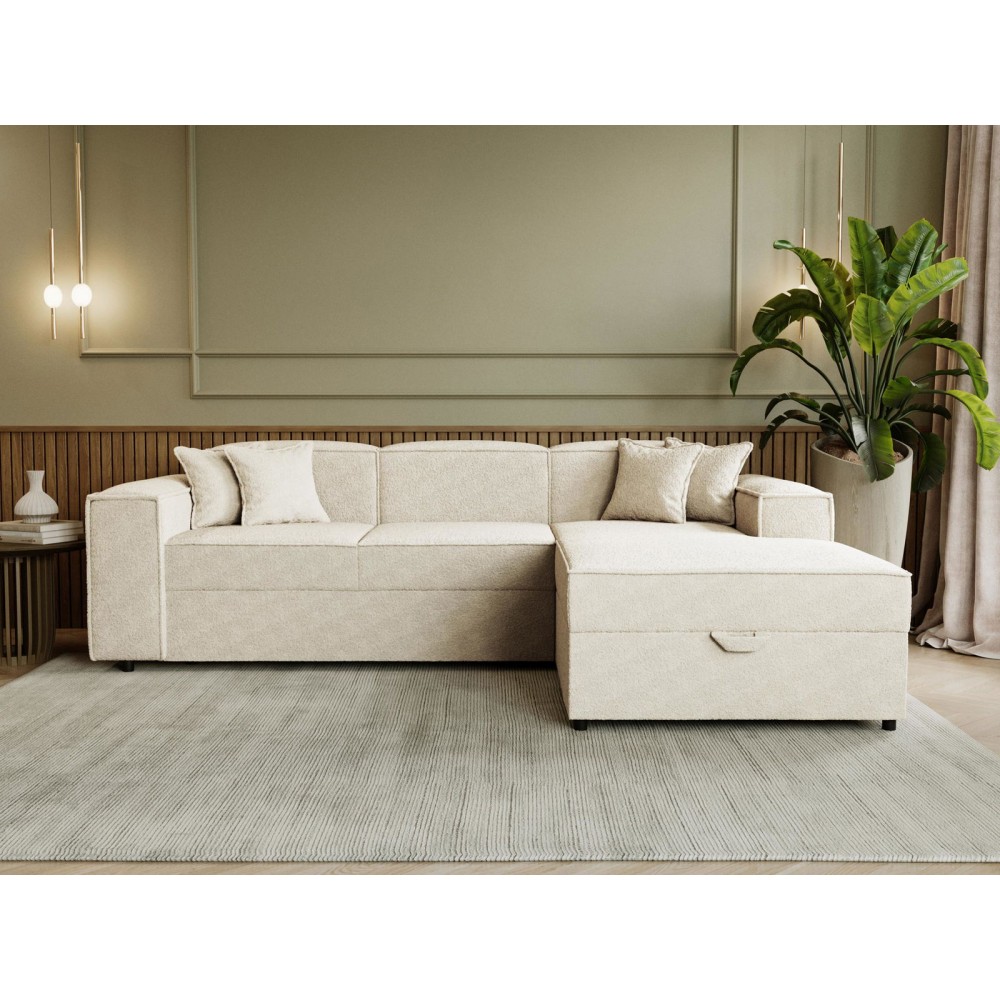 Γωνιακός καναπές Santos-Beige-Δεξιά