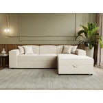 Γωνιακός καναπές Santos-Beige-Δεξιά