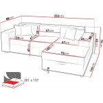 Γωνιακός καναπές Santos-Gkri-Αριστερή