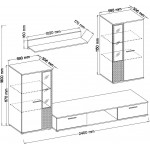 Σύνθεση σαλονιού Arlington-Fusiko anoixto-Leuko