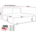 Επενδυμένο κρεβάτι Santos-Sapio milo-180 x 200