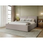 Επενδυμένο κρεβάτι Santos-Silver Gray-120 x 200